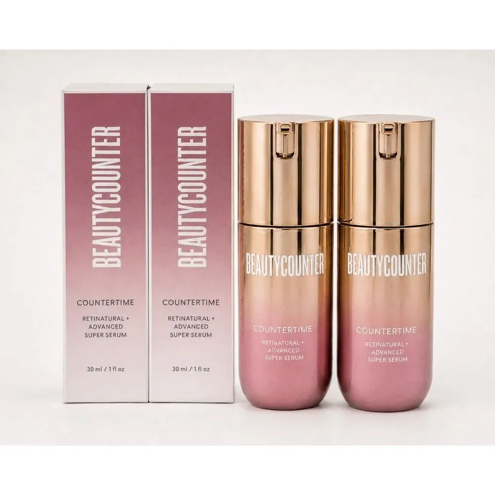 Beautycounter Countertime Retinatural+ Super Serum Bundle of 2 NIB